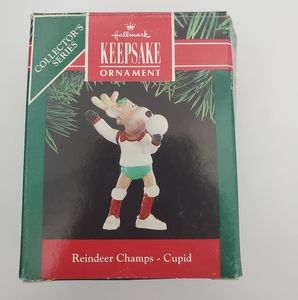 Hallmark 1991 Reindeer Champs 6th Series CUPID Ornament VOLLEYBALL Vintage Vin